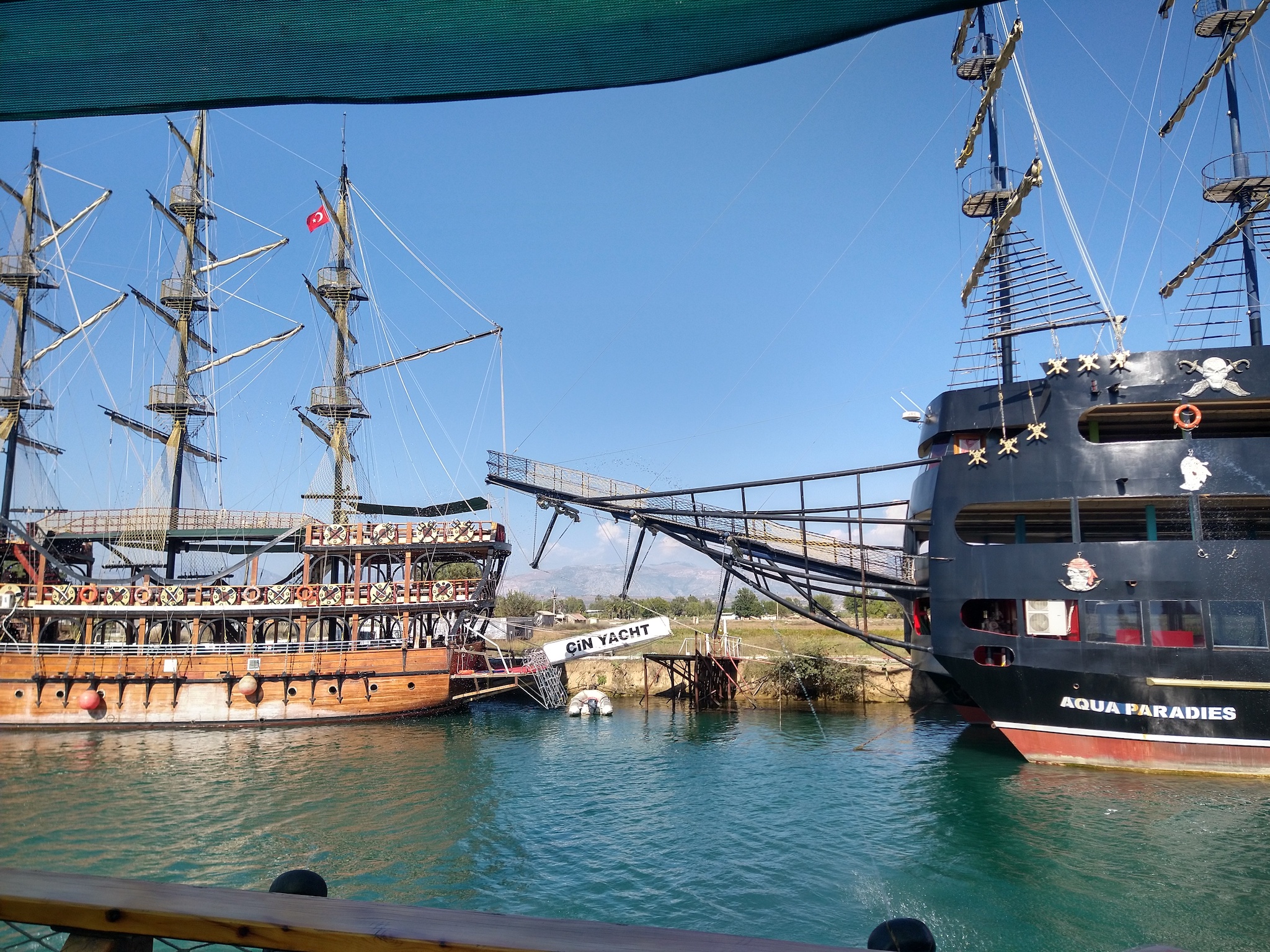 Two pirate themed pleasure cruise ships Two pirate themed pleasure cruise ships